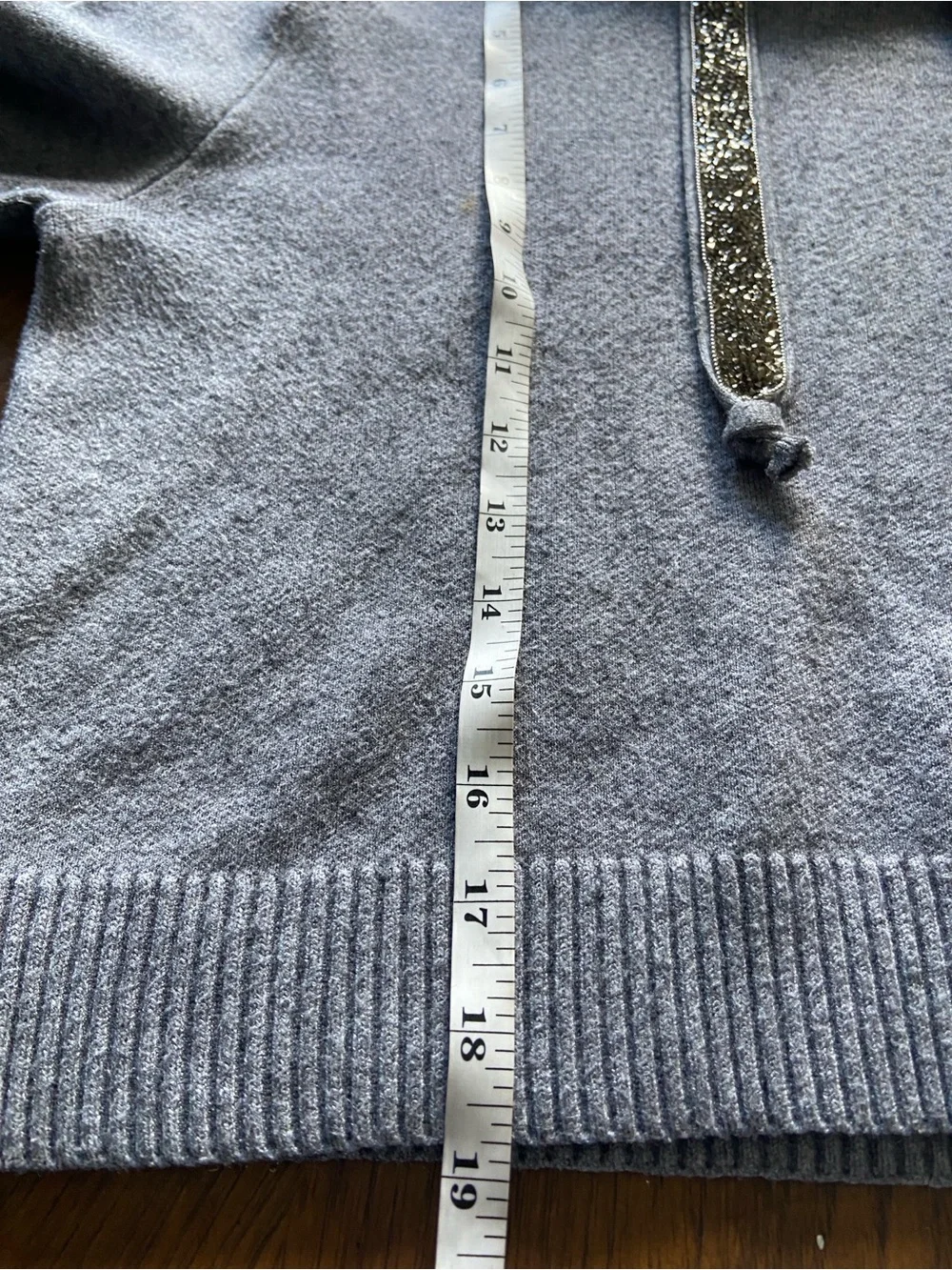 Zara Hoodie with beaded drawstrings